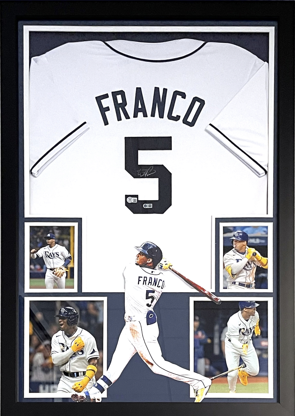 Wander Franco Tampa Bay Rays Jersey Autographed Follow Through