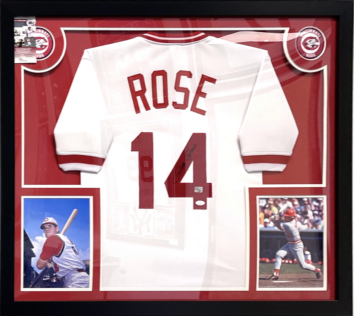 Pete Rose Cincinnati Reds Jersey Autographed Follow Through w/authentication